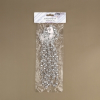 Бусы на нитях &laquo;Диско шар&raquo;, 10/4 мм, 2 м, цвет серебряный