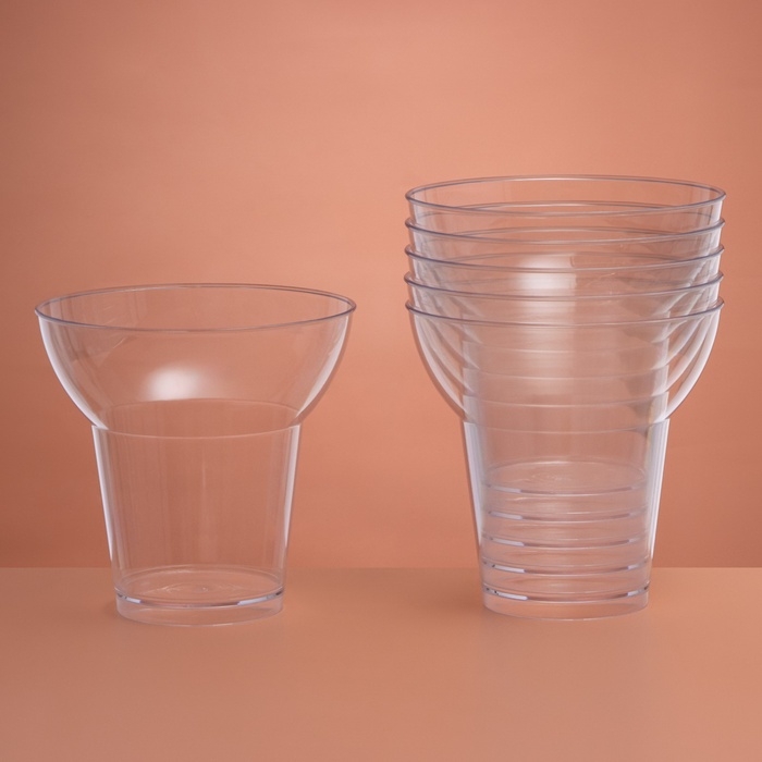 Форма пластиковая одноразовая для фуршета &laquo;Кубок&raquo;, 350 мл, прозрачная