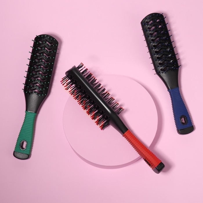 Расчёска массажная, двусторонняя, вентилируемая, 5 × 22 см, цвет МИКС Расчёска массажная, двусторонняя, вентилируемая, 5 × 22 см, цвет МИКС