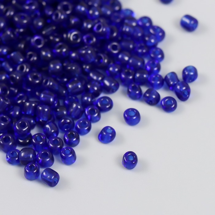 Бисер стекло 6/0 Бисер стекло 6/0 "Индиго" прозрачный 450 гр