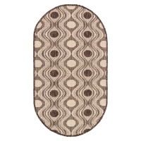 Ковер Эко-люкс овальный 60х110 см, ПП 100%, джут