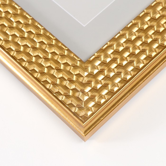 Фоторамка пластик "Grace" 15х20 см, золото (пластиковый экран)