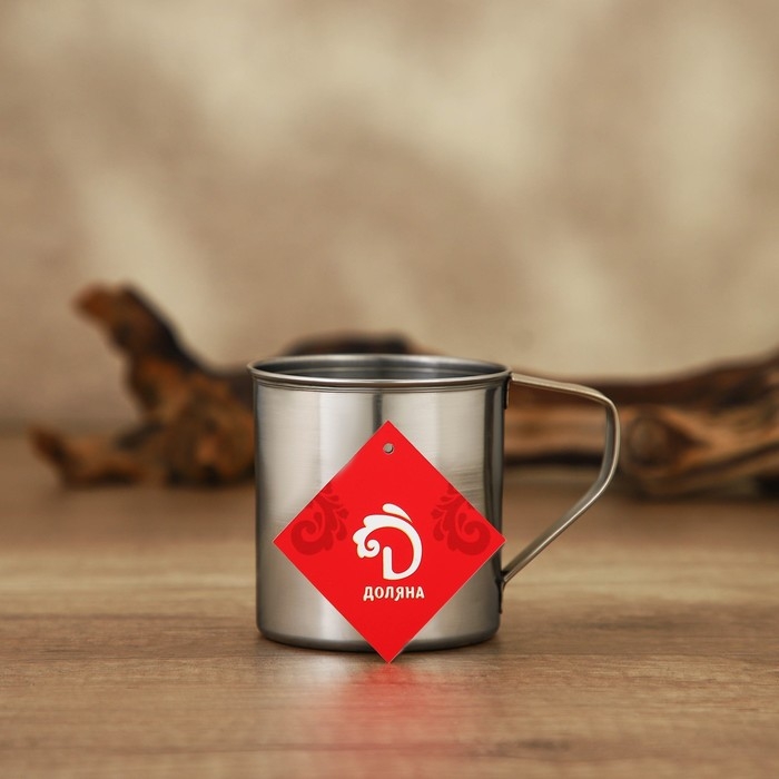 Кружка из нержавеющей стали Доляна &laquo;Индия&raquo;, 330 мл, d=7,8 см