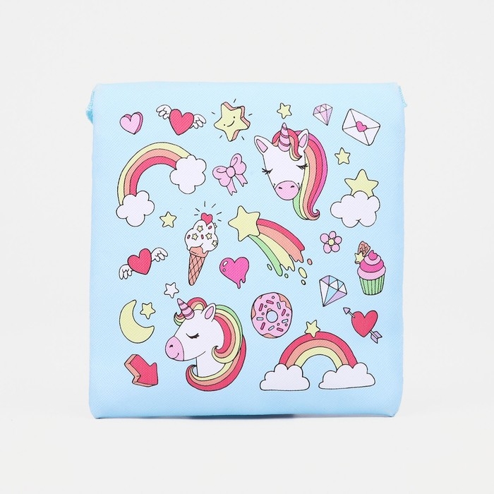 Сумка детская для девочки на молнии, цвет голубой Сумка детская для девочки на молнии, цвет голубой