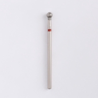 Фреза алмазная для маникюра &laquo;Шар&raquo;, мелкая зернистость, 3,5 мм, в пластиковом футляре