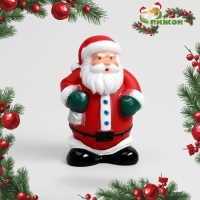 Игрушка пищащая для собак "Дед мороз", виниловая, 7,2 х 5,5 х 10,5 см