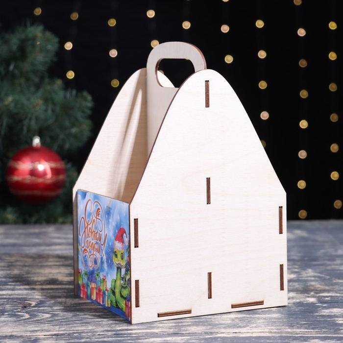 Ящик для пива Ящик для пива "С Новым Годом!" символ года, колпак, 15 х 15 х 25 см