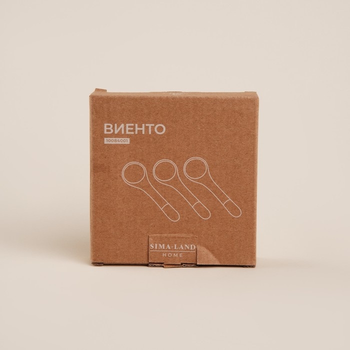 Набор ложек чайных из керамики SL Home &laquo;Виенто&raquo;, 10,5&times;2,8 см, цвет бежевый