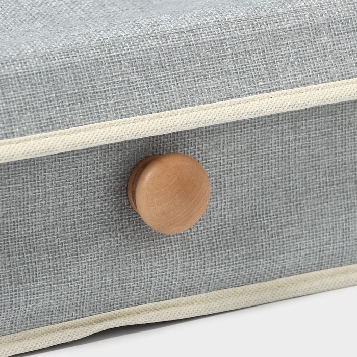 Органайзер для хранения белья LaDо́m «Франческа», 9 ячеек, с крышкой, 35×30×12 см, цвет серо-голубой Органайзер для хранения белья LaDо́m «Франческа», 9 ячеек, с крышкой, 35×30×12 см, цвет серо-голубой