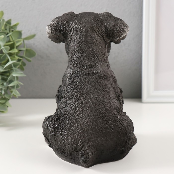 Фигурка  "Щеночек Миттель" высота 17 см, ширина 11,5 см, длина 16,5 см серо-черный