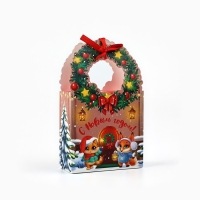 Коробка новогодняя складная &laquo;Новогодний домик&raquo; 12.3 х 21 х 5.3 см, Новый год