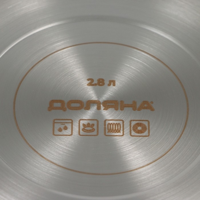 Кастрюля из нержавеющей стали «Грейт», 2,8 л, индукция Кастрюля из нержавеющей стали «Грейт», 2,8 л, индукция