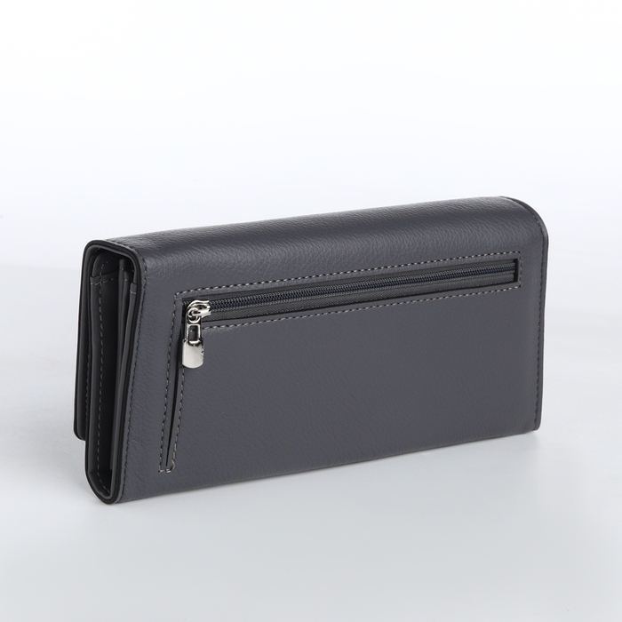 Кошелёк женский на магните, цвет серый
