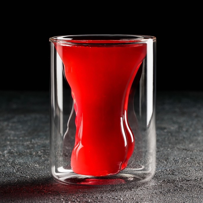 Стакан стеклянный с двойными стенками Magistro &laquo;Мужская фигура&raquo;, 200 мл