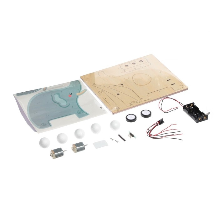 Электронный конструктор &laquo;Весёлый слон&raquo;, 26 элементов, наклейки