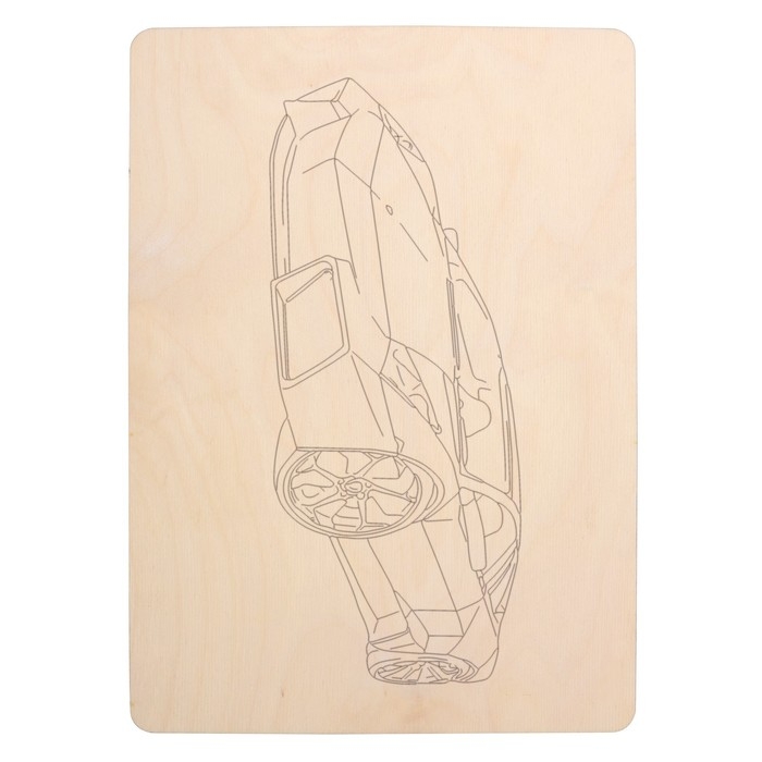 Набор досок для выжигания &laquo;Машинки&raquo; 5 шт. формат А4, 3 мм