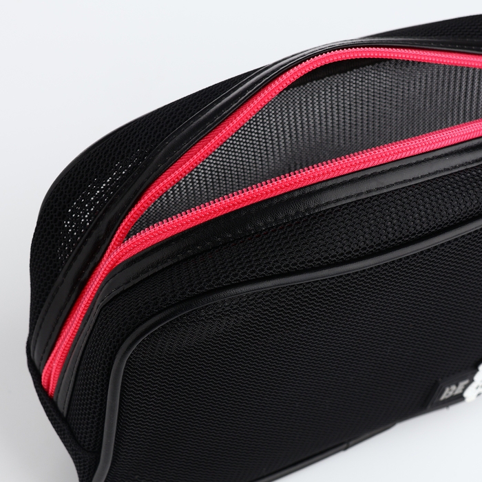 Косметичка на молнии, цвет чёрный