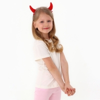 Кепка детская для девочки &laquo;Чертенок&raquo; аниме с заколками, р-р 52-54 5-7 лет