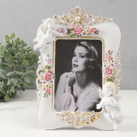 Фоторамка полистоун 10х15 см "Ангелочки" белая, стразы 24х16,5 см Фоторамка полистоун 10х15 см "Ангелочки" белая, стразы 24х16,5 см