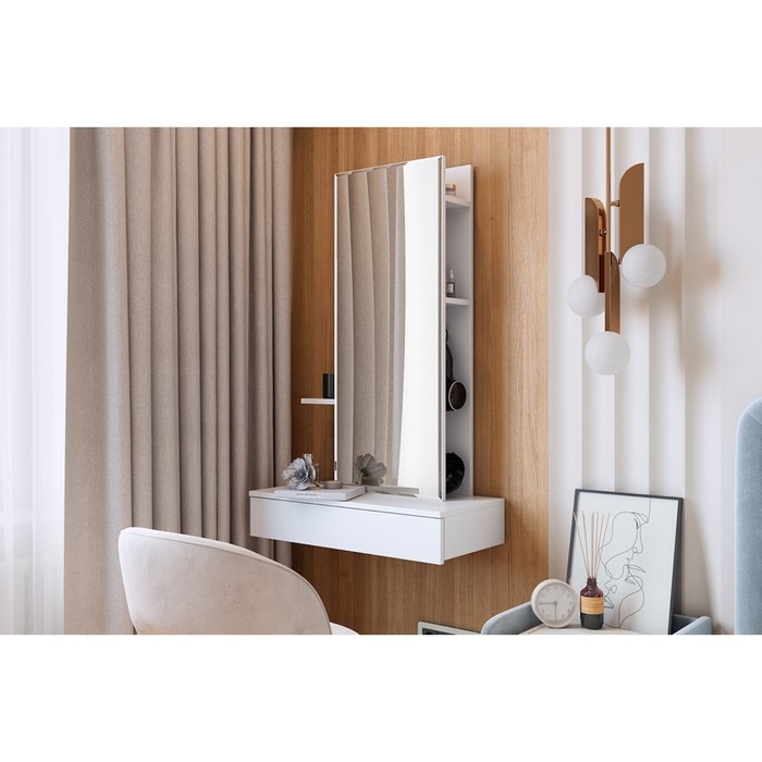 Трюмо Мария, 706x330x1116, Белый Трюмо Мария, 706x330x1116, Белый