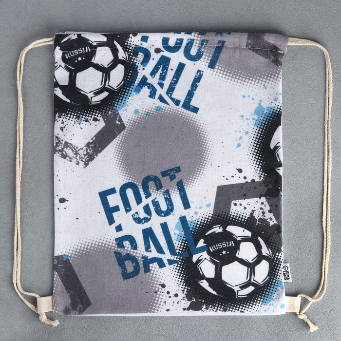 Мешок для обуви &laquo;Футбол&raquo; хлопковкая 30 х 40 см