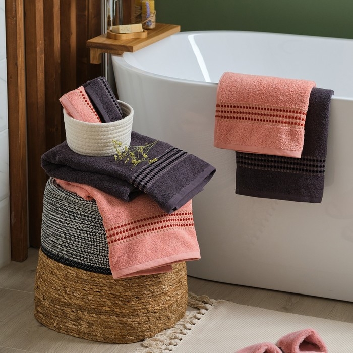 Полотенце махровое Love Life &laquo;Адажио&raquo; 70х140 см, пудровый, 100% хл, 450 гр/м2