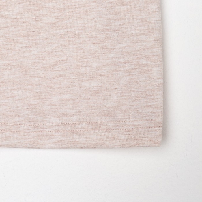 Футболка детская Basic line цвет бежевый меланж, рост 116