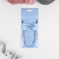 Спицы круговые, для вязания, с металлическим тросом, d = 4,5 мм, 50 см Спицы круговые, для вязания, с металлическим тросом, d = 4,5 мм, 50 см