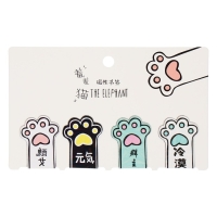 Набор магнитных закладок для книг Calligrata 4 штуки, "Лапки", МИКС