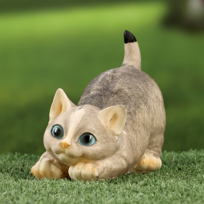 Садовая фигура Садовая фигура "Котенок на охоте" 8х15х11см МИКС