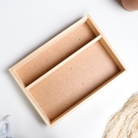 Кашпо деревянное, 27.5&times;20&times;4.5 см "Для тебя", 2 отдела, гравировка