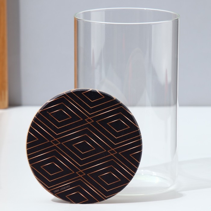 Банка для хранения сыпучих продуктов и круп &laquo;Геометрия&raquo;, 950 мл