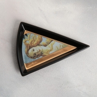 Чайная пара керамическая &laquo;Искусство&raquo;, кружка 130 мл, блюдце 11х14.5 см, цвет чёрный