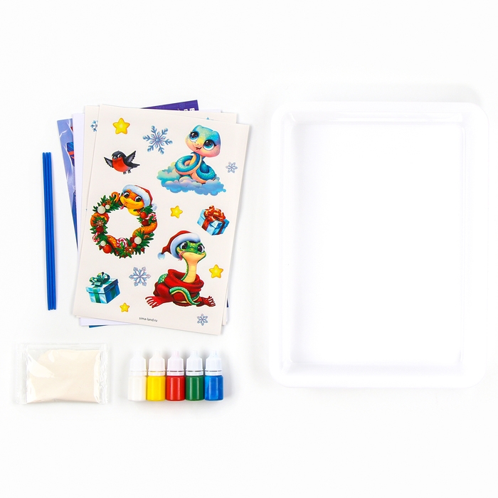 Новогодний набор для рисования на воде &laquo;Новый год! Змея эбру&raquo;, символ года 2025