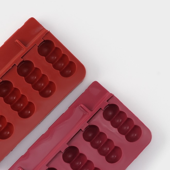 Форма для леденцов &laquo;Батончик&raquo;, силикон, 19&times;11&times;2 см, 5 ячеек (6&times;2,6 см), цвет МИКС