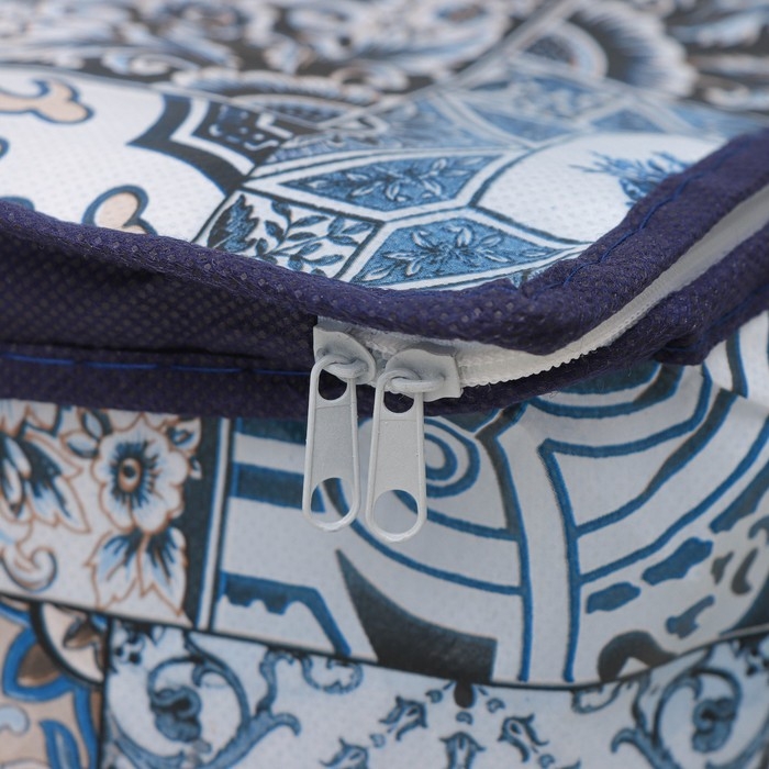 Кофр для хранения вещей Доляна &laquo;Мозаика&raquo;, 45&times;30&times;20 см, цвет синий