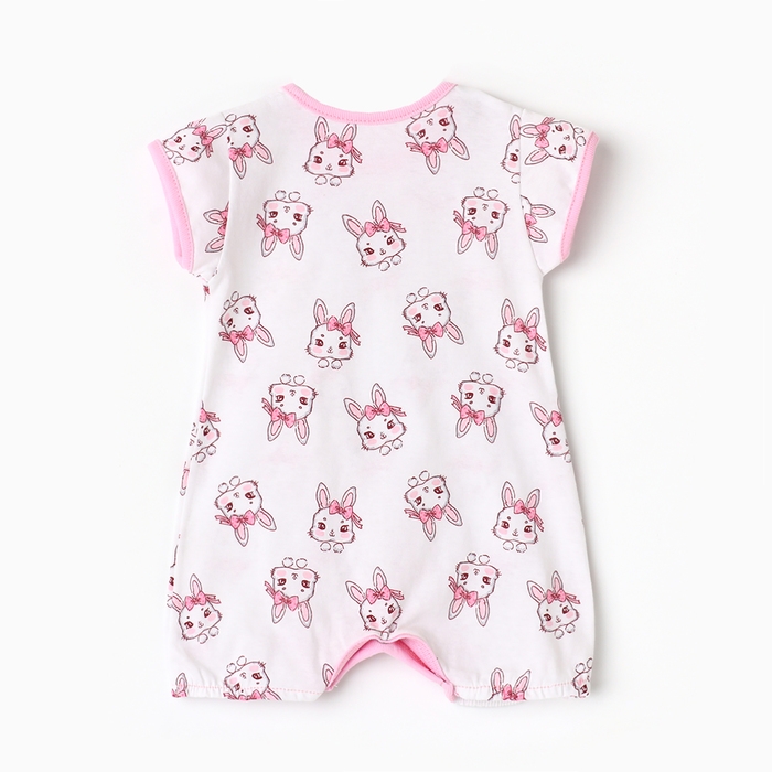 Песочник детский "Алеша", цвет белый/зайчики, рост 74