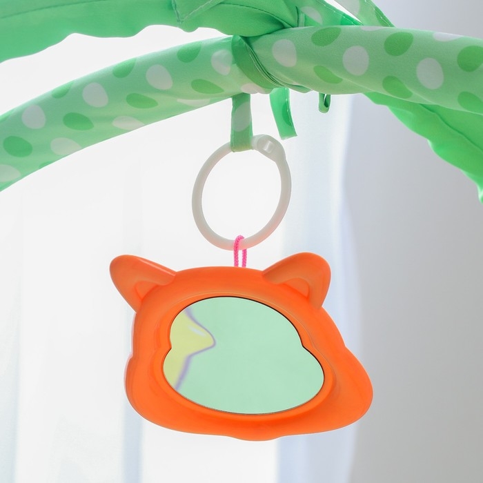 Развивающий коврик с дугами &laquo;Лягушонок&raquo;, 4 игрушки, зеркало, размер 78х69 см, Крошка Я