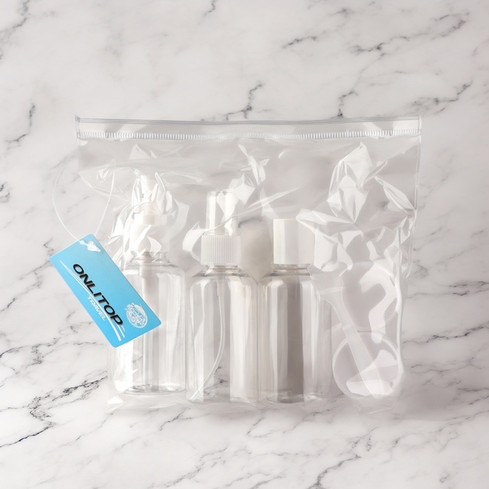 Набор для хранения, в чехле, 6 предметов, цвет белый/прозрачный Набор для хранения, в чехле, 6 предметов, цвет белый/прозрачный