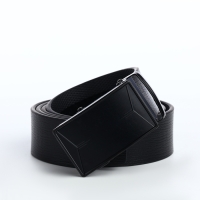 Ремень мужской, ширина 3,5 см, пряжка автомат, цвет чёрный