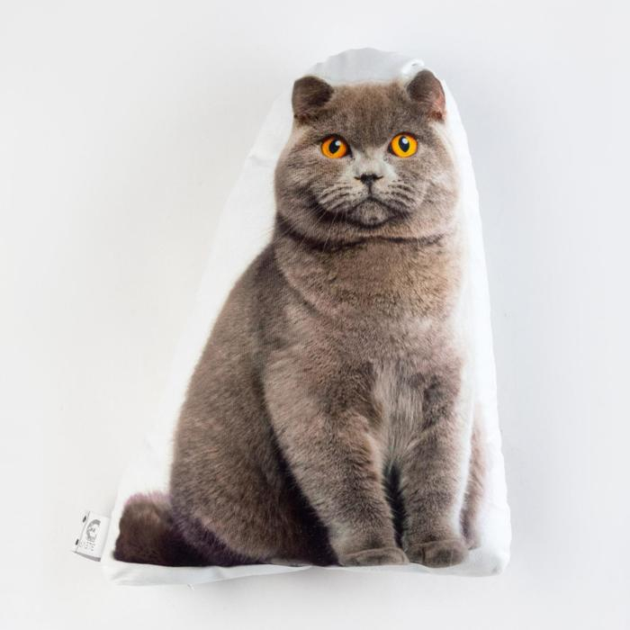 Подушка декоративная Этель &laquo;Кот&raquo; 33х40 см, велюр, 100% п/э