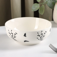 Салатник Доляна &laquo;Весенний вечер&raquo;, 600 мл, d=15,5 см, цвет белый