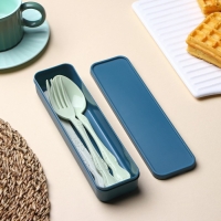 Набор столовых приборов в футляре Доляна, вилка, ложка, нож, цвет МИКС Набор столовых приборов в футляре Доляна, вилка, ложка, нож, цвет МИКС