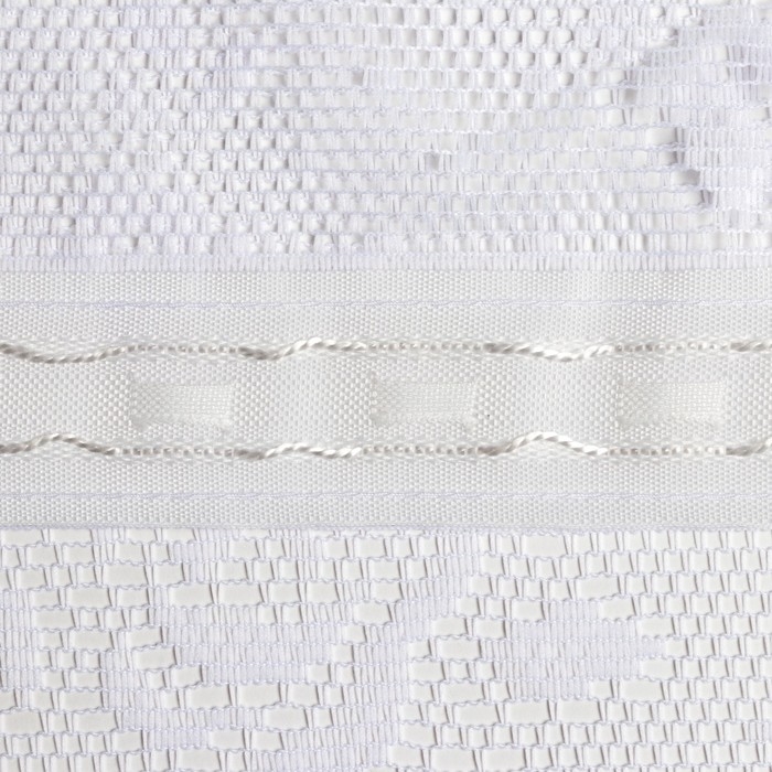 Тюль на кухню со шторной лентой, 145х285 см, цвет белый, 100% полиэстер