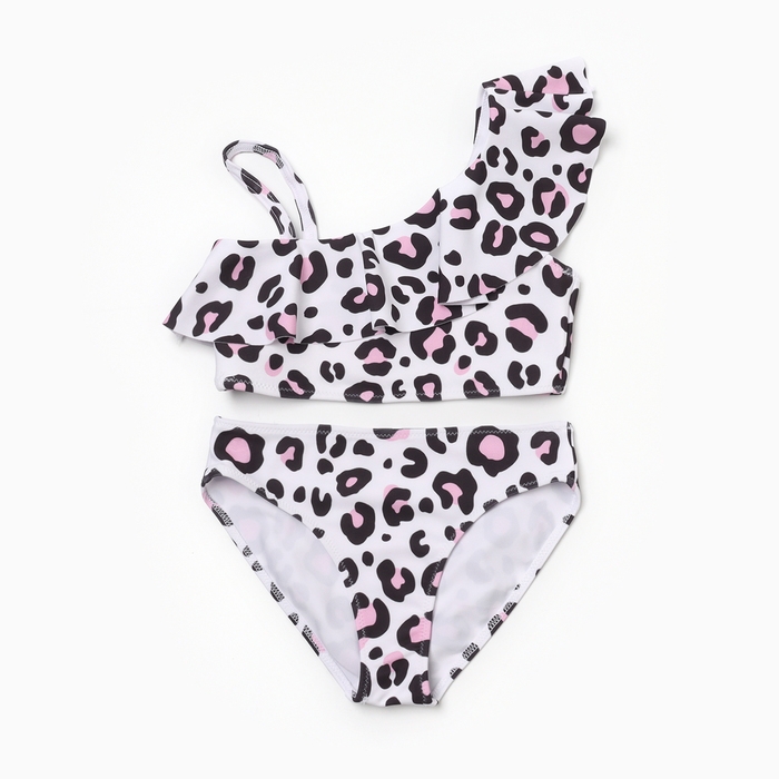 Купальник для девочки KAFTAN &laquo;Леопард&raquo;, белый, рост 98-104 (30)