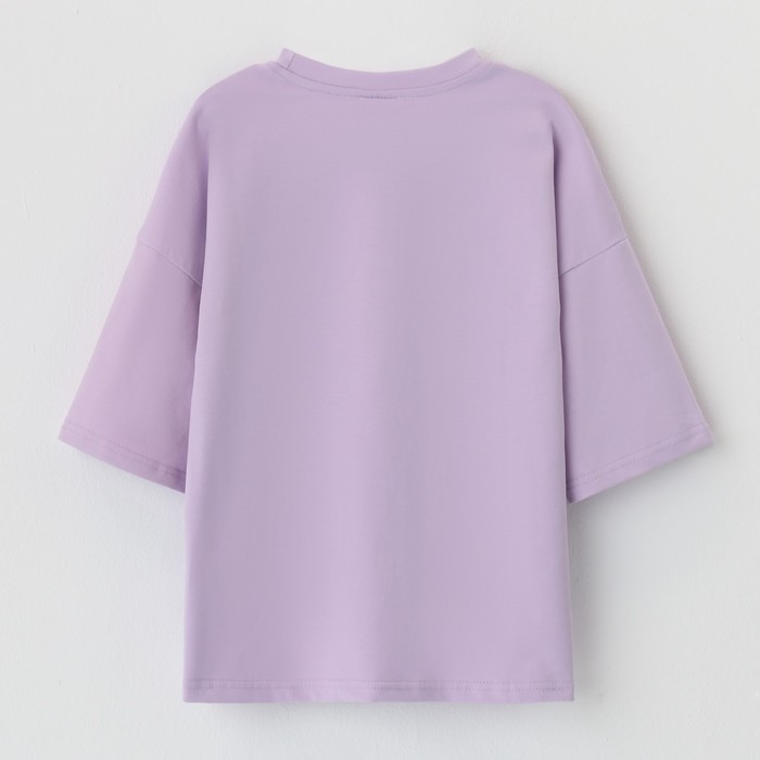 Футболка детская MINAKU цвет лавандовый, рост 134 см
