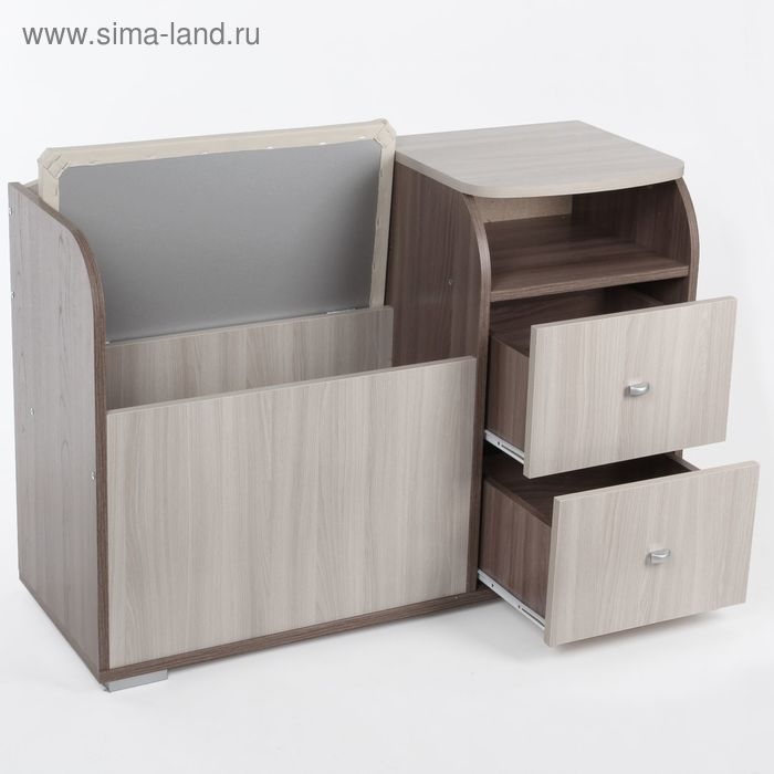 Диванчик с тумбой, 1000х355х670, Ясень шимо темный/Светлый