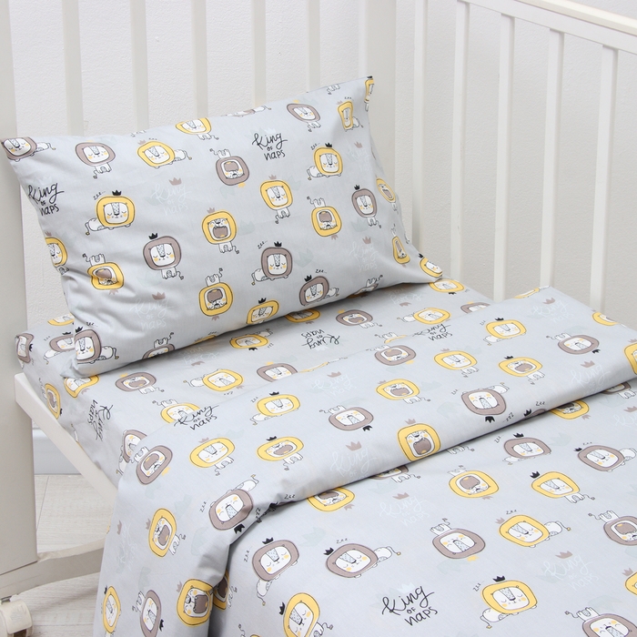 Комплект постельного белья LoveLife Комплект постельного белья LoveLife "Лев" 112*143 см, 60*120+20 см, 40*60 см, сатин, 100% хлопок