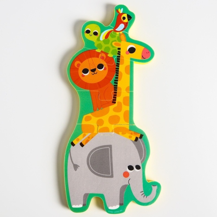 Мягкий пазл для малышей &laquo;Пирамидка: Африка&raquo;, 5 деталей, Крошка Я