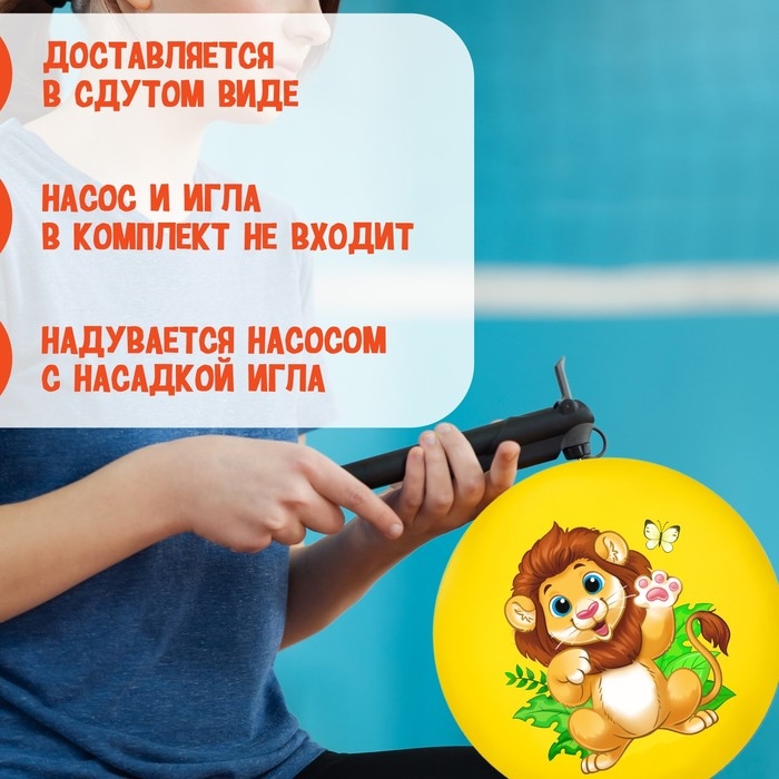 Мяч детский ZABIAKA &laquo;Лев&raquo;, d=22 см